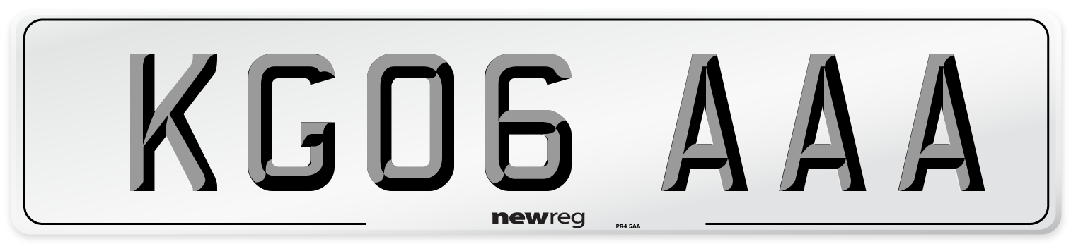 KG06 AAA Number Plate from New Reg